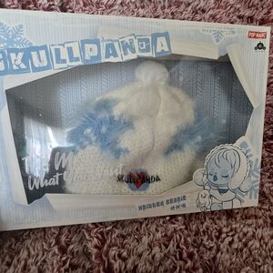 Popmart Skullpanda Knitted Beanie with Pom Pom